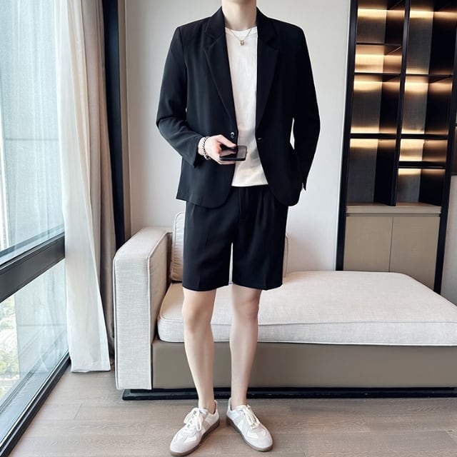 二枚セット メンズ 大きいサイズ ハーフパンツ セットアップ ショートパンツ