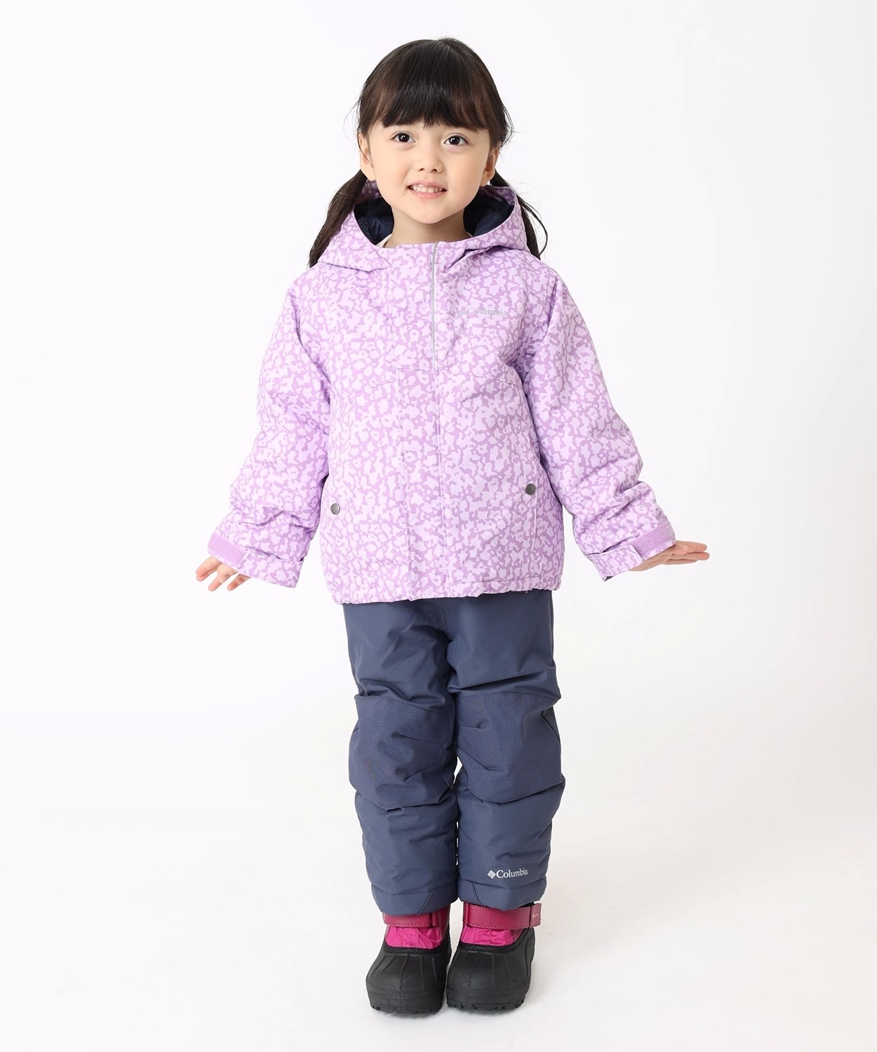 コロンビア　110 120 スキーウェア　紫