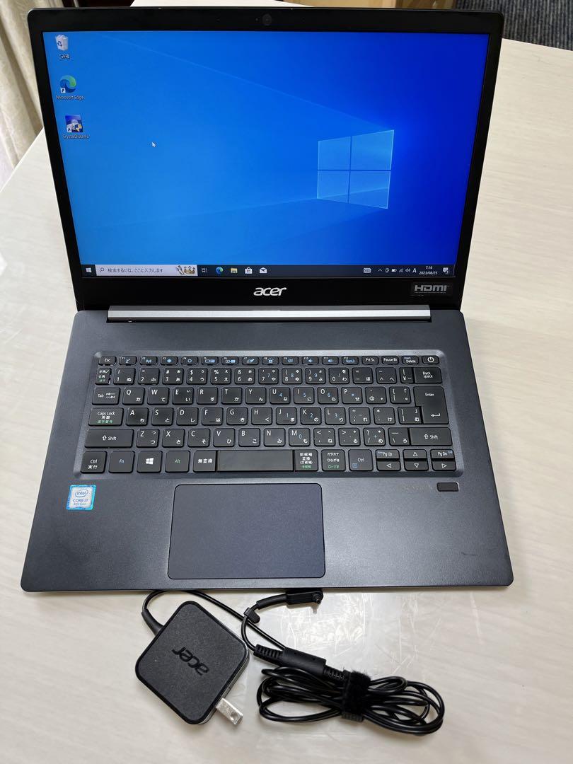 値下げ　美品　Acer 14型モバイル軽量PC i7/16GB/1TBSSD