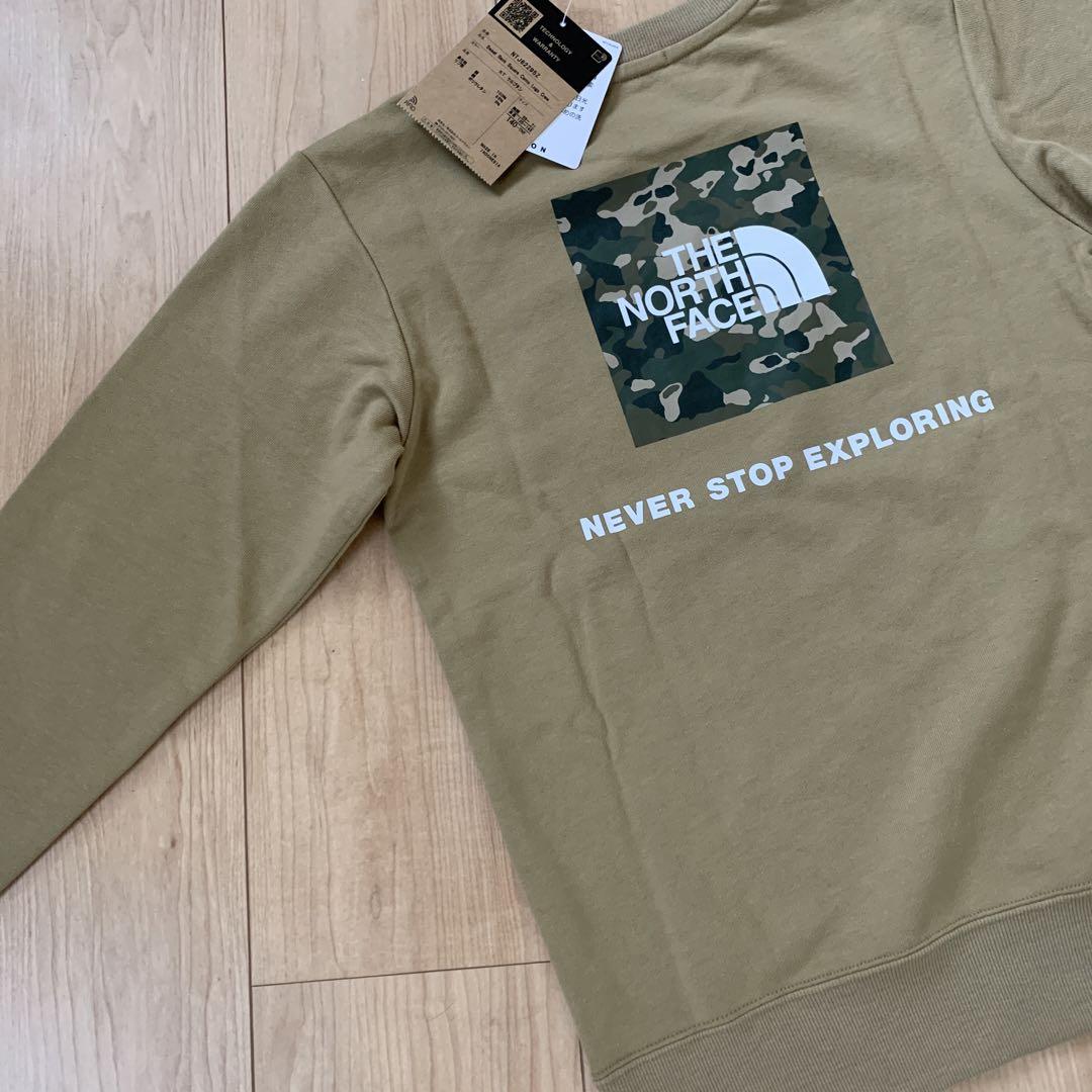 ノースフェイス　バックスクエアカモロゴ　トレーナー　ケルプタン　140cm