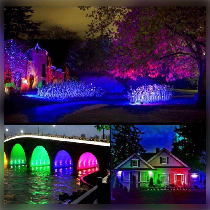 リモコンで変幻自在の演出❣1台で瞬時に幻想的で華やかな雰囲気♪❤RGB投光器