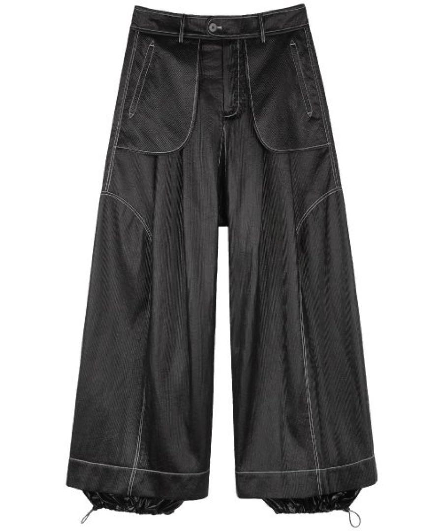 NUTEMPEROR  WIDE PU LEATHER PANTS