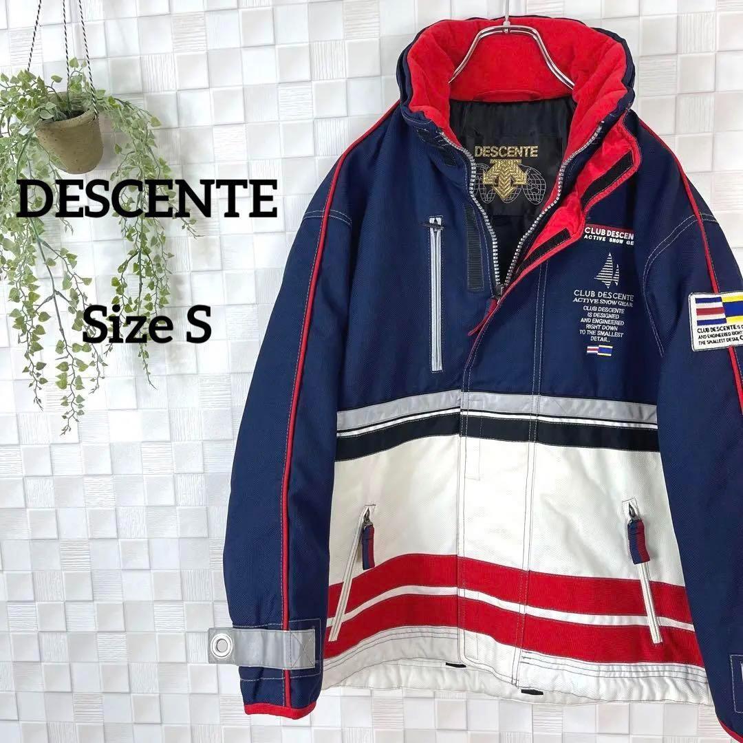希少【DESCENTE】トリコロール スノーウェア 上 スノボ スキー ウェア
