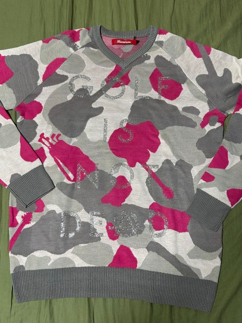 ラッセルノ　マークアンドロナ　ゴルフウェア　ゴルフパンツ　ニット　Mサイズ