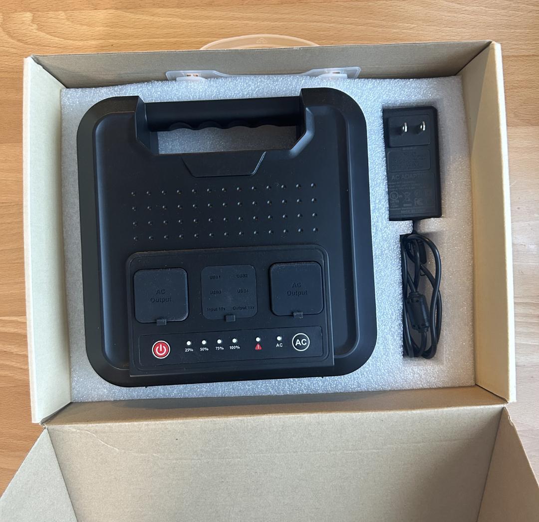 ポータブル電源 220Wh/60000mAh 純正弦波 2AC DC 4USB