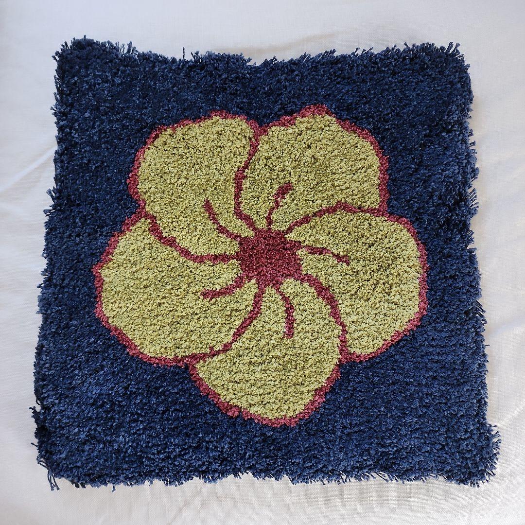 鍋島緞通吉島家 敷物 座布団 梅柄 伝統工芸 手作り