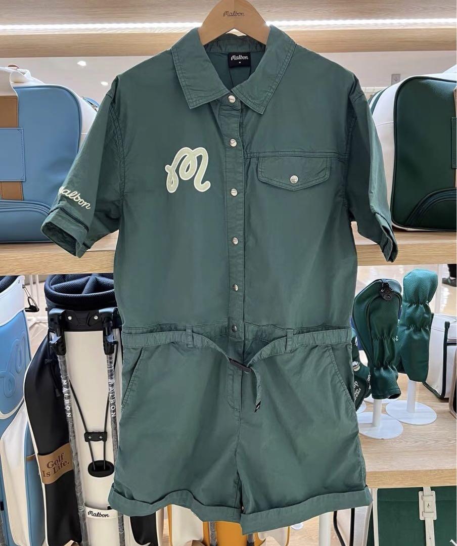 ゴルフ レディース malbon マルボン ロンパース（グリーン）Mサイズ